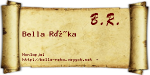 Bella Réka névjegykártya